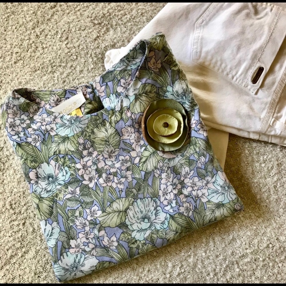 Vintage Floral Women Top Size 10